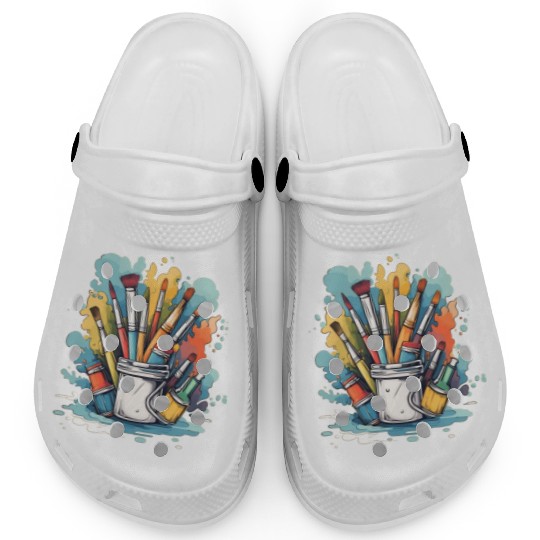 Art Teacher Painting Clogs