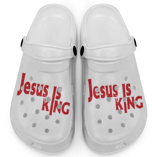 Jesus Is King Love Jesus Christian Christmas Clogs