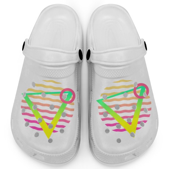 Retro sunset style 80s Clogs