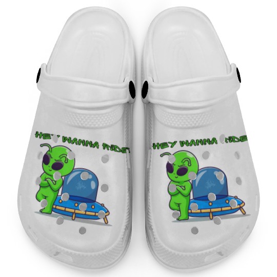 Alien with Flying Saucer Clogs