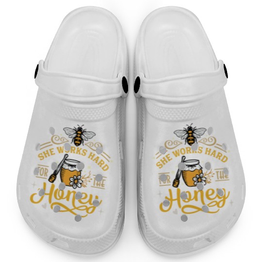 Beekeeper, Bee Hive She Works Hard for the Honey Clogs