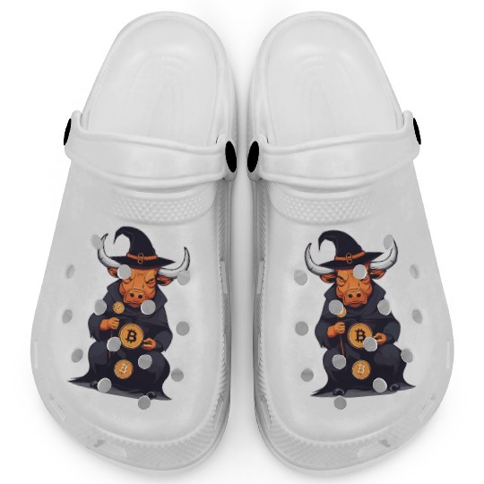 Halloween Bitcoin Wizard Bull Clogs