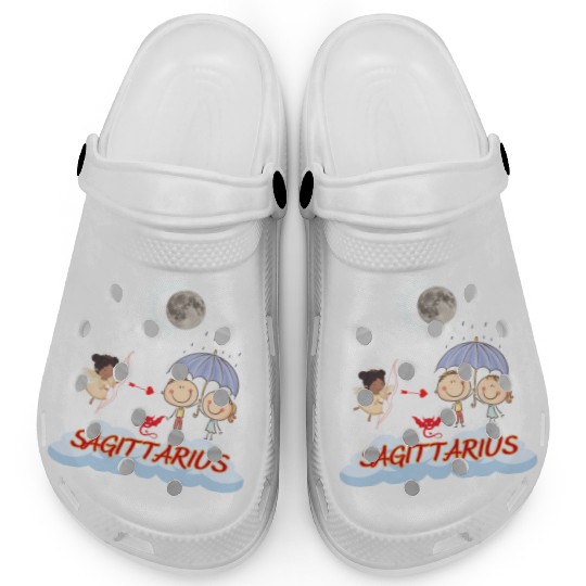 Zodiac Sign Sagittarius Astrology Angel & Bow Clogs