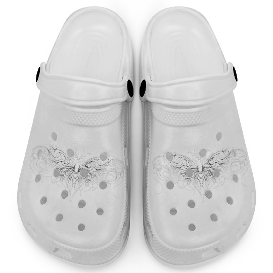 Cyber Sigilism Butterfly Tattoo Design Clogs