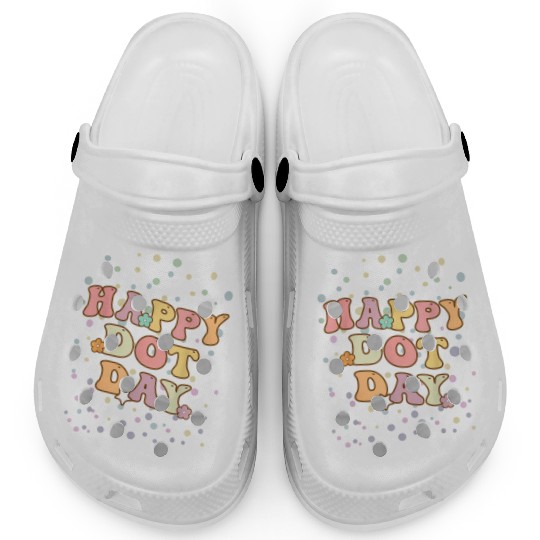 Groovy Happy Dot Day Teacher Kids Clogs