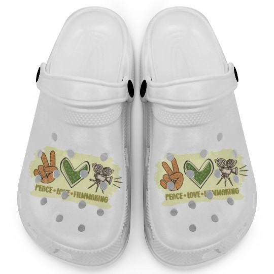 Peace Love Filmmaking Clogs