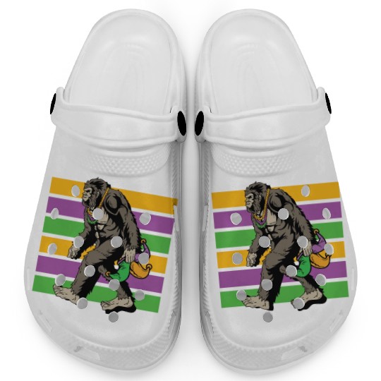 Bigfoot Mardi Gras Clogs