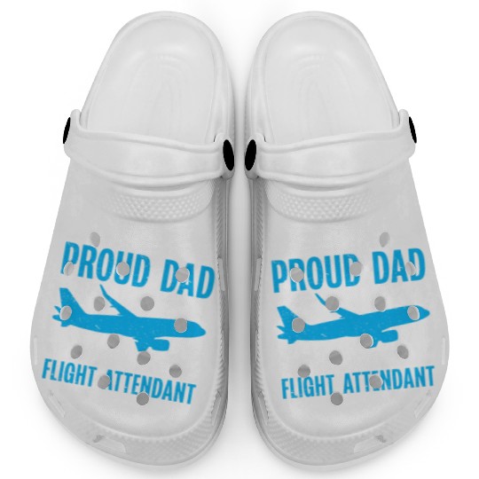 Flight Attendant Dad Airplane Flight Attendant Clogs