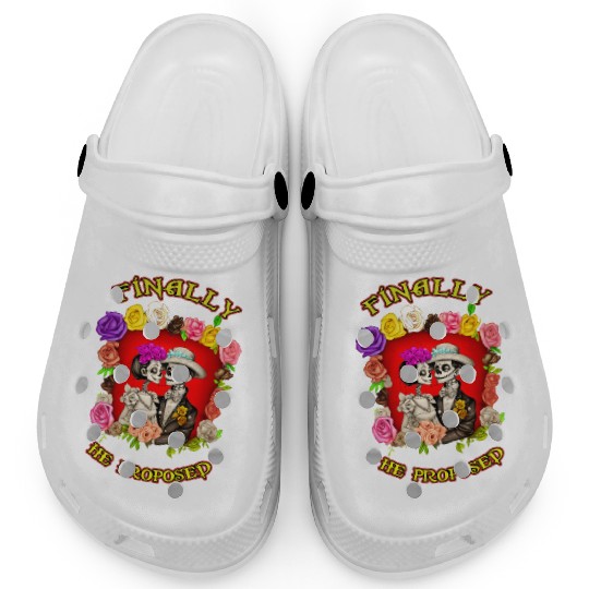 day of the dead - valentines day Clogs