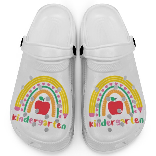 Kindergarten Rainbow Girls Kids Teacher Team Clogs