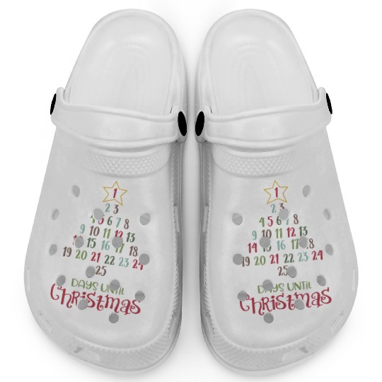 Christmas Countdown Christmas Tree Numbers Xmas Clogs
