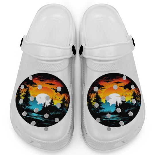 Riverside Twilight in the Forest Clogs