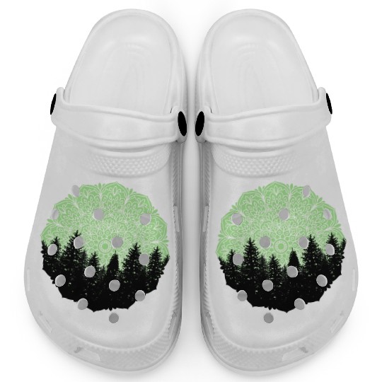 Green Forest Mandala Pacific Northwest Clogs