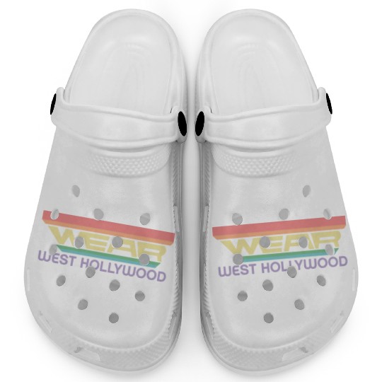 Wear West Hollywood Apparel with Vintage Rainbow Clogs
