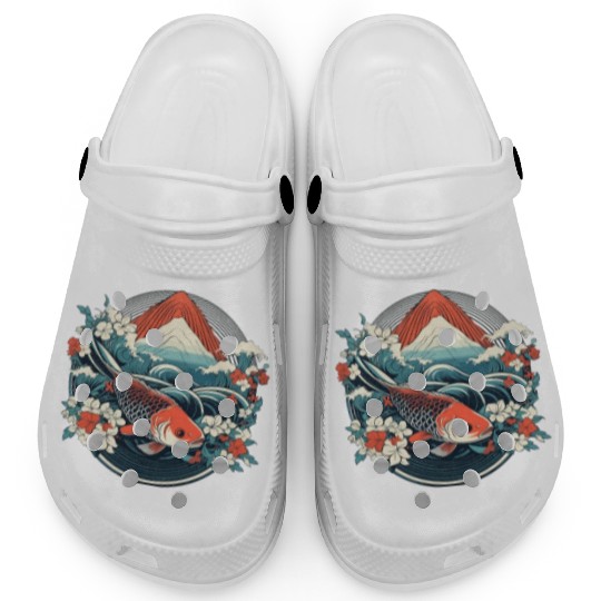 Koi Fish Koi Carp Japanese Koi Garden-Pond Koi Clogs