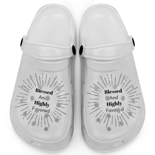 Blessed and Highly Favored Black Clogs