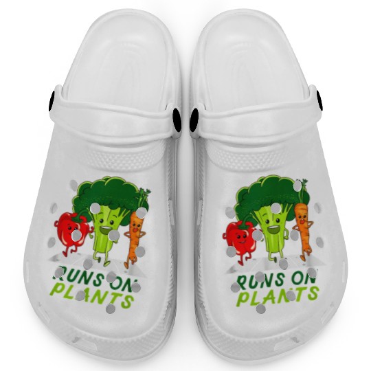 runs on plants vegan vegetarian runner broccoli gi Clogs
