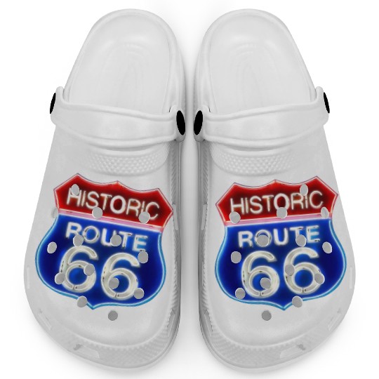 Route 66 neon sign Clogs