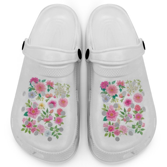 Lavender and Lilac Spring Flowers Clogs