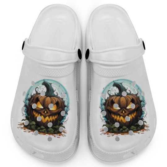 Scary Pumpkin Face I Spooky Halloween Clogs