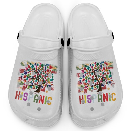 Hispanic Heritage Month Hand Flags Latin Clogs