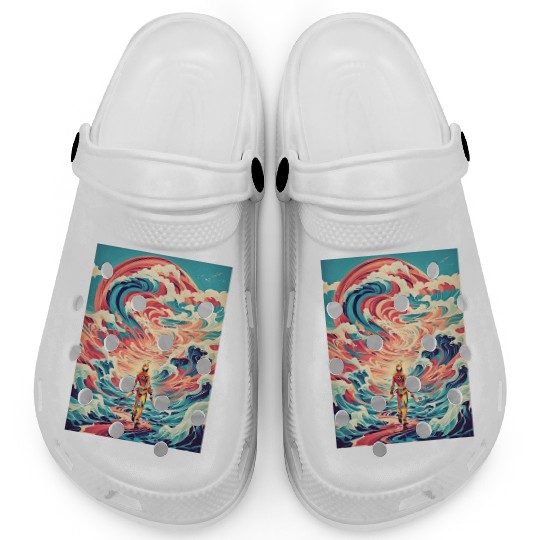 Retro Wave Nostalgia Clogs