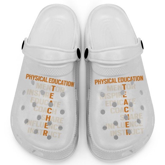 Pe Physical Education Teacher Teach Back To School Clogs