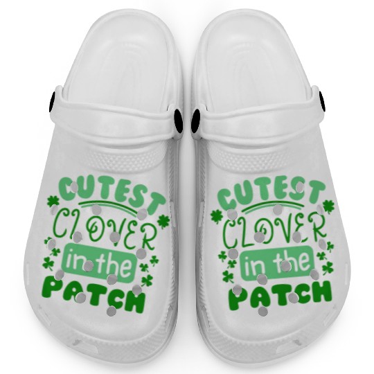 St Patricks Day Cutest Clover In The Patch Clogs