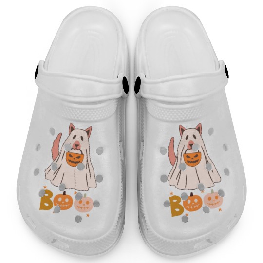 Dog Halloween Clogs, Ghost Halloween Clogs Pu