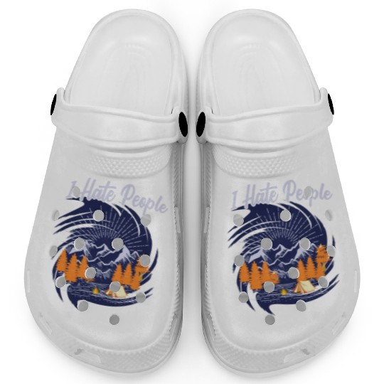 I hate people hiking design Clogs