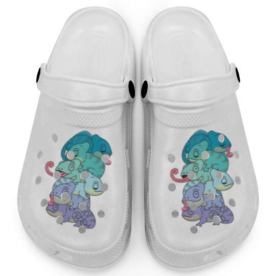 Neptunic Flag Pride Lgbtq Cute Chameleon Pile Clogs
