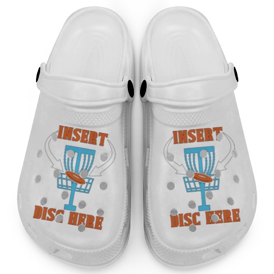 Disc Golf Insert Disc Here Ultimate Frisbee Golfer Clogs