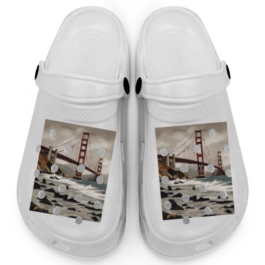 Golden Gate Bridge California Clogs, Golden Gate
