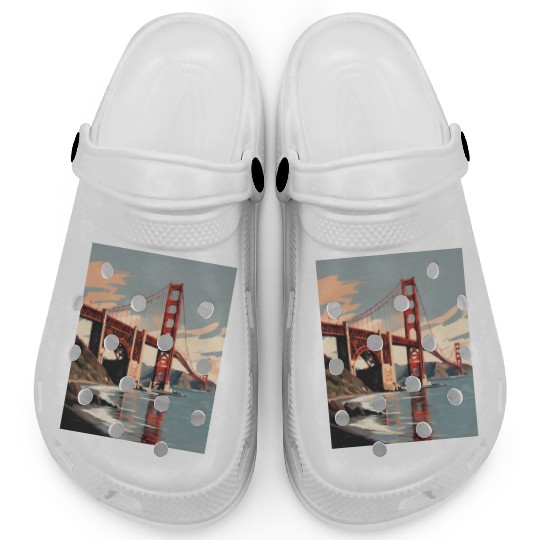 Golden Gate Bridge California Clogs, Golden Gate
