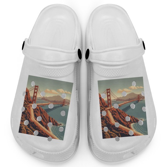 Golden Gate Bridge California Clogs, Golden Gate
