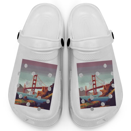 Golden Gate Bridge California Clogs, Golden Gate