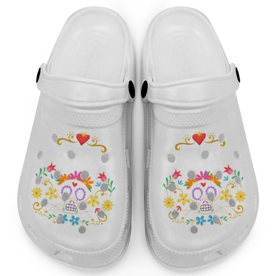 Holiday Death Mexican Flowers Clogs