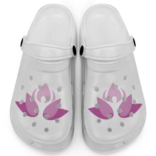 Meditative Lotus Tranquility Design Clogs
