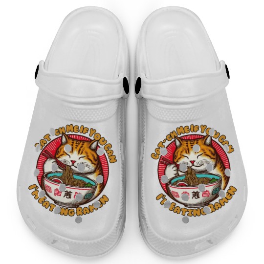 I'm eating Ramen Japanese cat Clogs