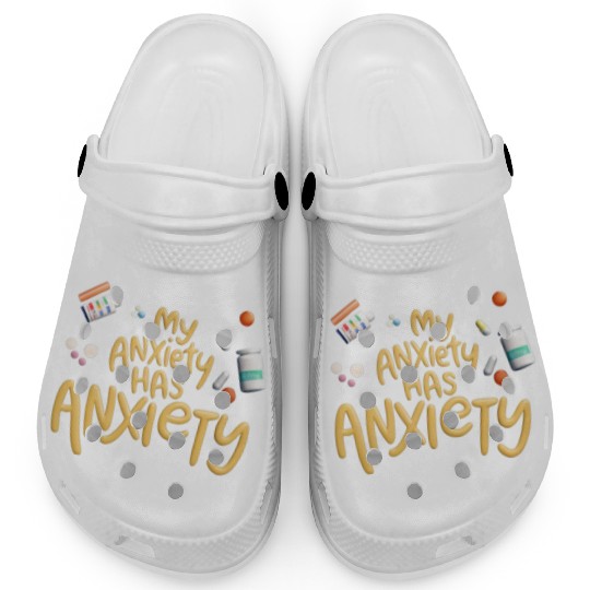 ANXIETY FUNNY Clogs