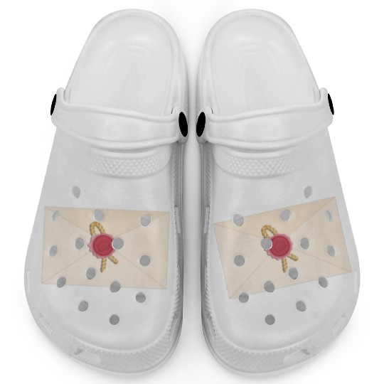 closed envelope with seal Clogs