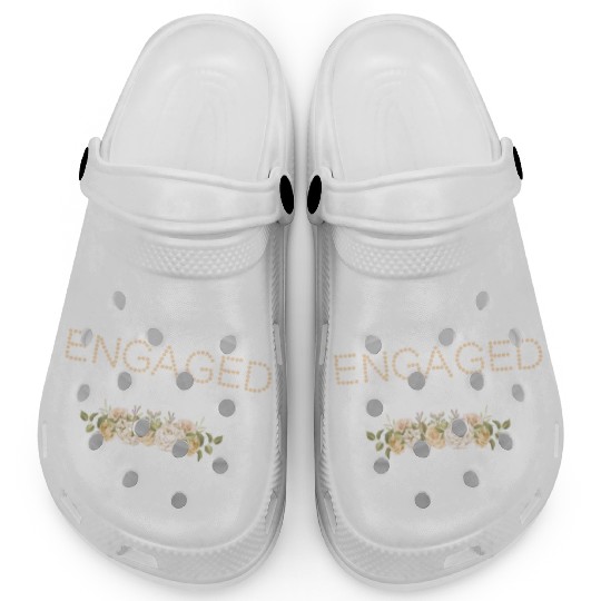 Couple Matching Fiancé Engagement Bride Clogs