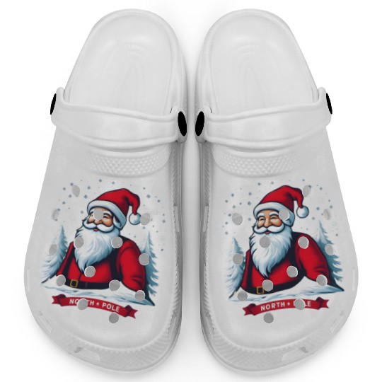 North Pole santa merry christmas Clogs