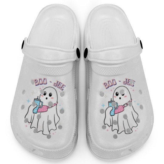 BOO-JEE Spooky Cute Ghost Halloween Costume Design Clogs