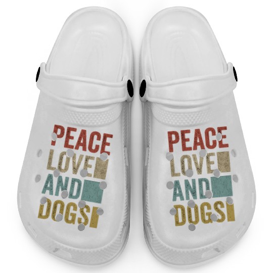 Peace Love And Dogs Clogs