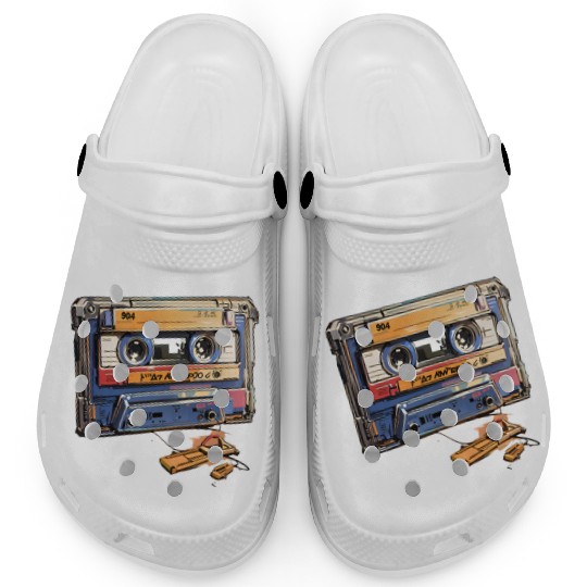 90s Nostalgia Cassette Clogs