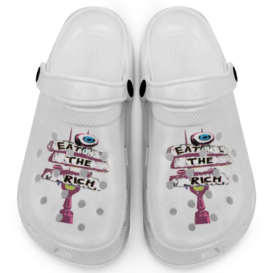 Express yourself with an Eat the Rich Clogs