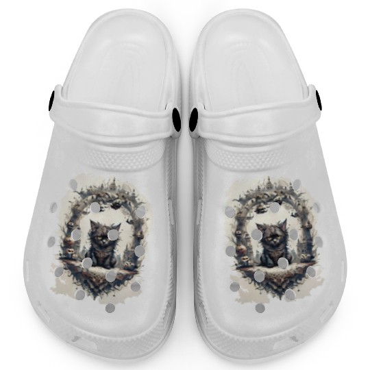 witch cat Clogs
