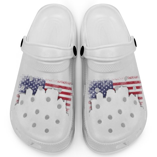 St. Louis Missouri American Flag Vintage Clogs