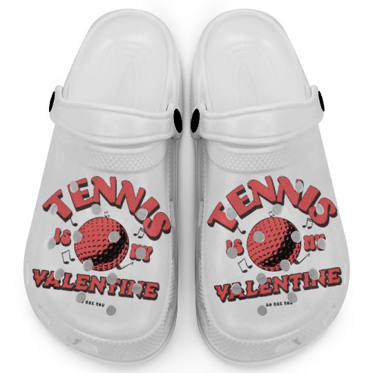 Tennis Is My Valentine Clogs